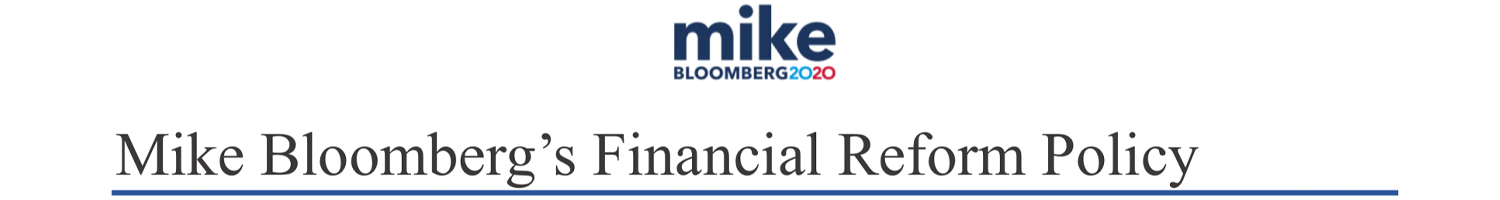 Mike Bloomberg's 2020 Finance Policy Proposes Strict Bitcoin Regulations