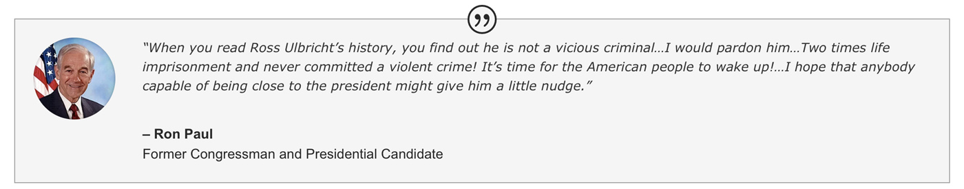 The Ongoing Effort to Free Ross — Ulbricht's Clemency Petition Closes in on Half a Million Signatures